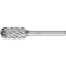 Pferd Carbide Bur - Cylind. Radius End, STEEL Cut - 1/2" x 1" x 1/4" Shank - SC-5 24468 - alternate 1
